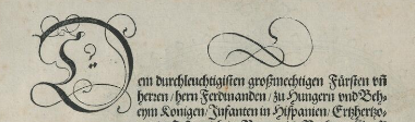 Initiale als Zierelement in einem Dürer-Druck aus dem Jahr 1527